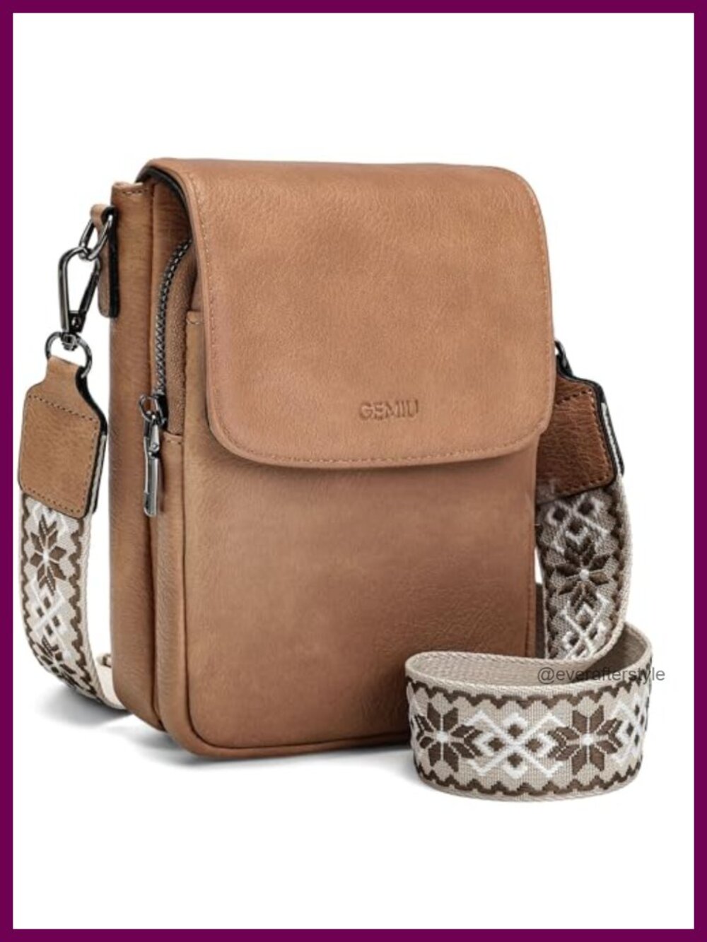 RFID Crossbody Phone Purse Vegan Leather Fits 6.7" Cell Phone Travel Bag